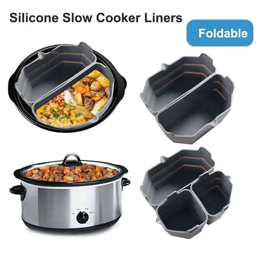 Baking Basket Slow Cooker Divider Liner Foldable Slow Cooker Liners Replacement Liners For Crockpot|Hamilton Beach