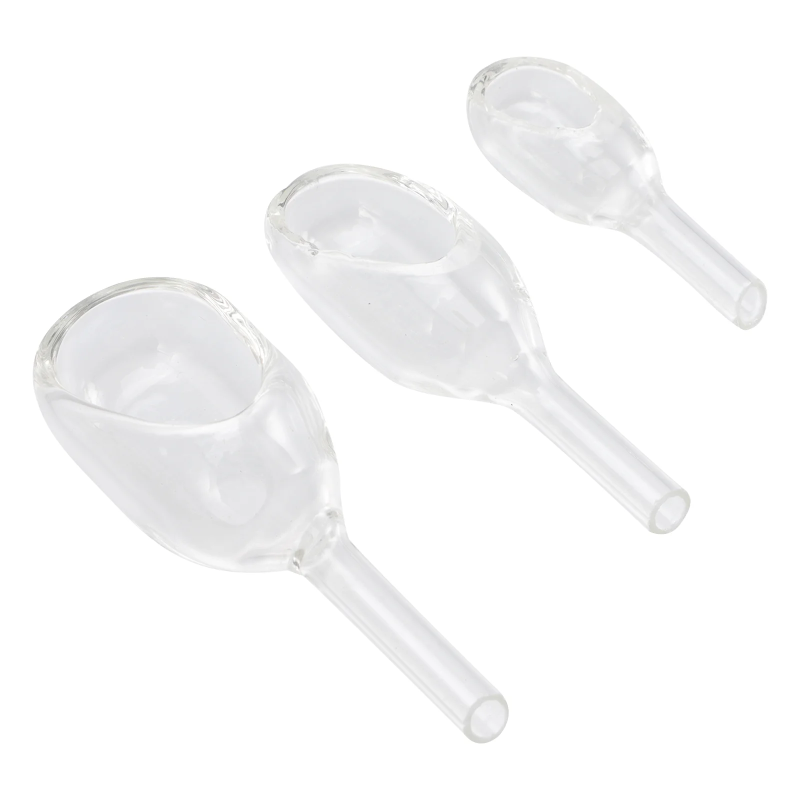 

3pcs Experiment Clear Glass Weighing Boat Laboratory Glass Weighing Funnel