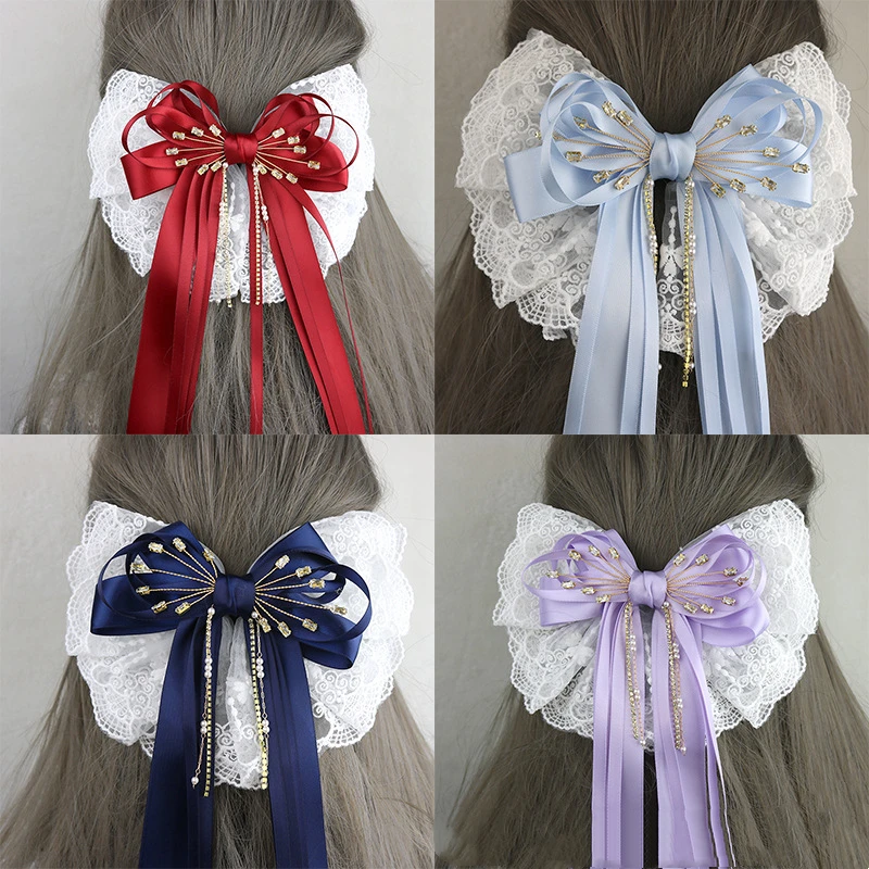 

Japanese Kawaii Lace Bow Headband Lolita Lace Maid Hair Decor Vintage Gothic Head Band Cosplay Prop Anime Hair Accessories