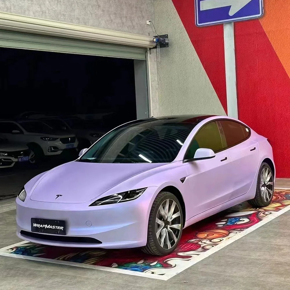 Wrapmaster PET матовая двойная цветная серебристая фиолетовая обертка для автомобиля