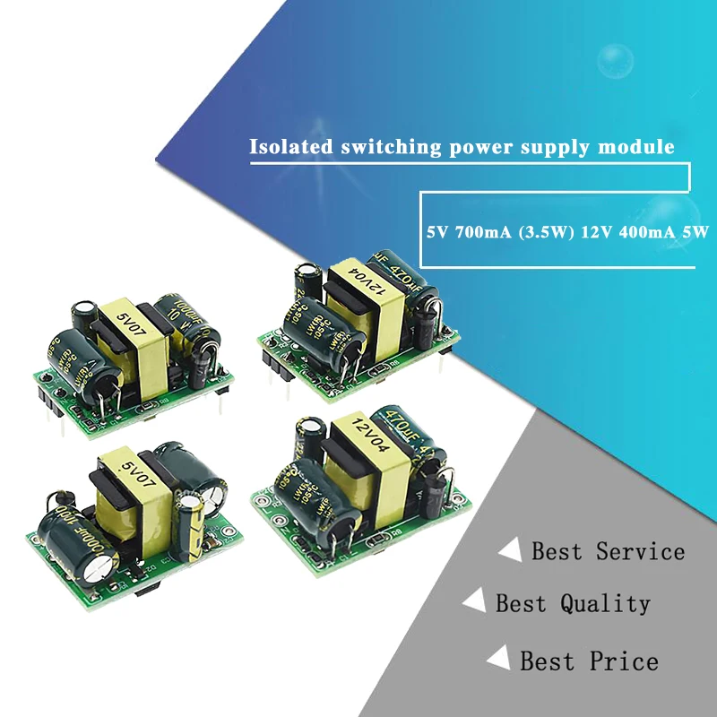 Изолированный модуль питания переключателя 5 В 3 мА (220 Вт) 12 Вт для Arduino AC-DC