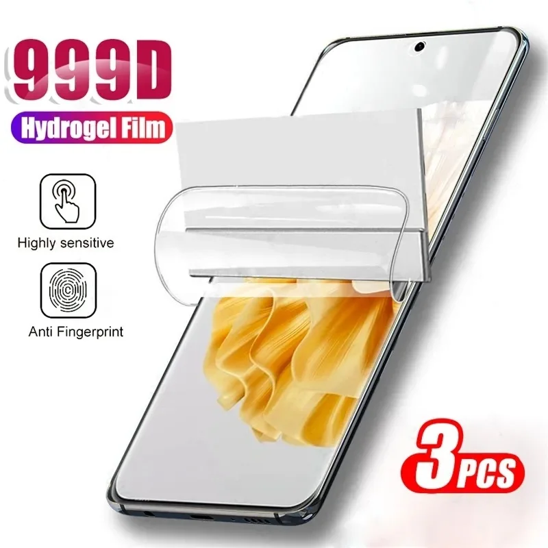 

3PCS Hydrogel Film For Huawei P60 P50 P40 Pro P50E Screen Protector on For Huawei P30 P20 P10 Pro Lite P Smart Z Protective Film