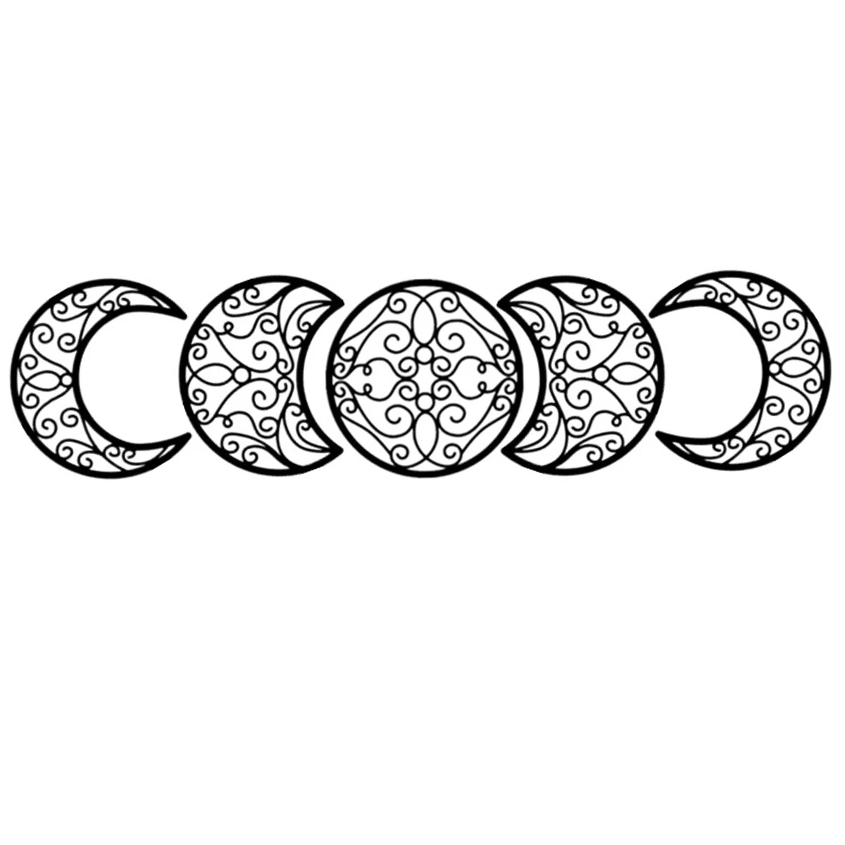 

5 шт., декоративные настенные украшения в виде черной Луны