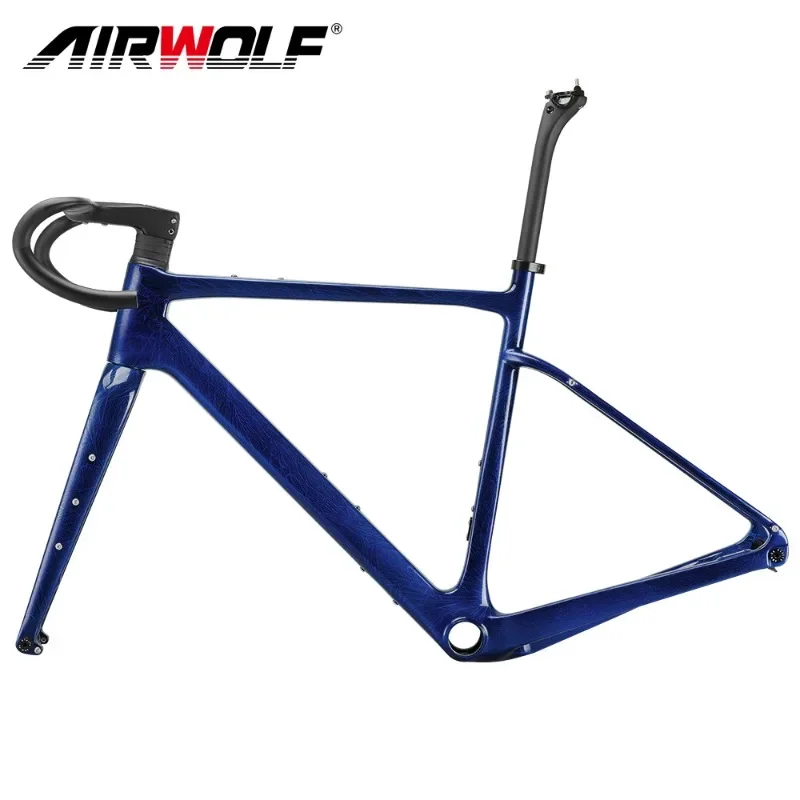 

Airwolf T1000 Carbon Gravel Frame Disc Brake Max Tire 700C*45C Internal Cable Gravel Bicycle Frameset Road Bike Frame Cyclocross