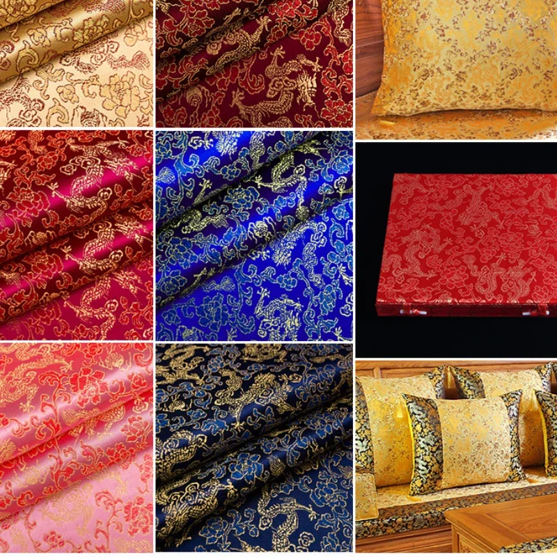 Парчовая ткань с рисунком маленького дракона одежда династии Тан диванная
