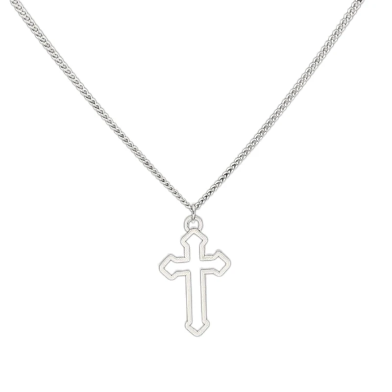 

Alloy for Cross Necklace for Men Boys Religious Christian for Cross Pendant Chain Jewelry Hop Personality Neckalce Birth