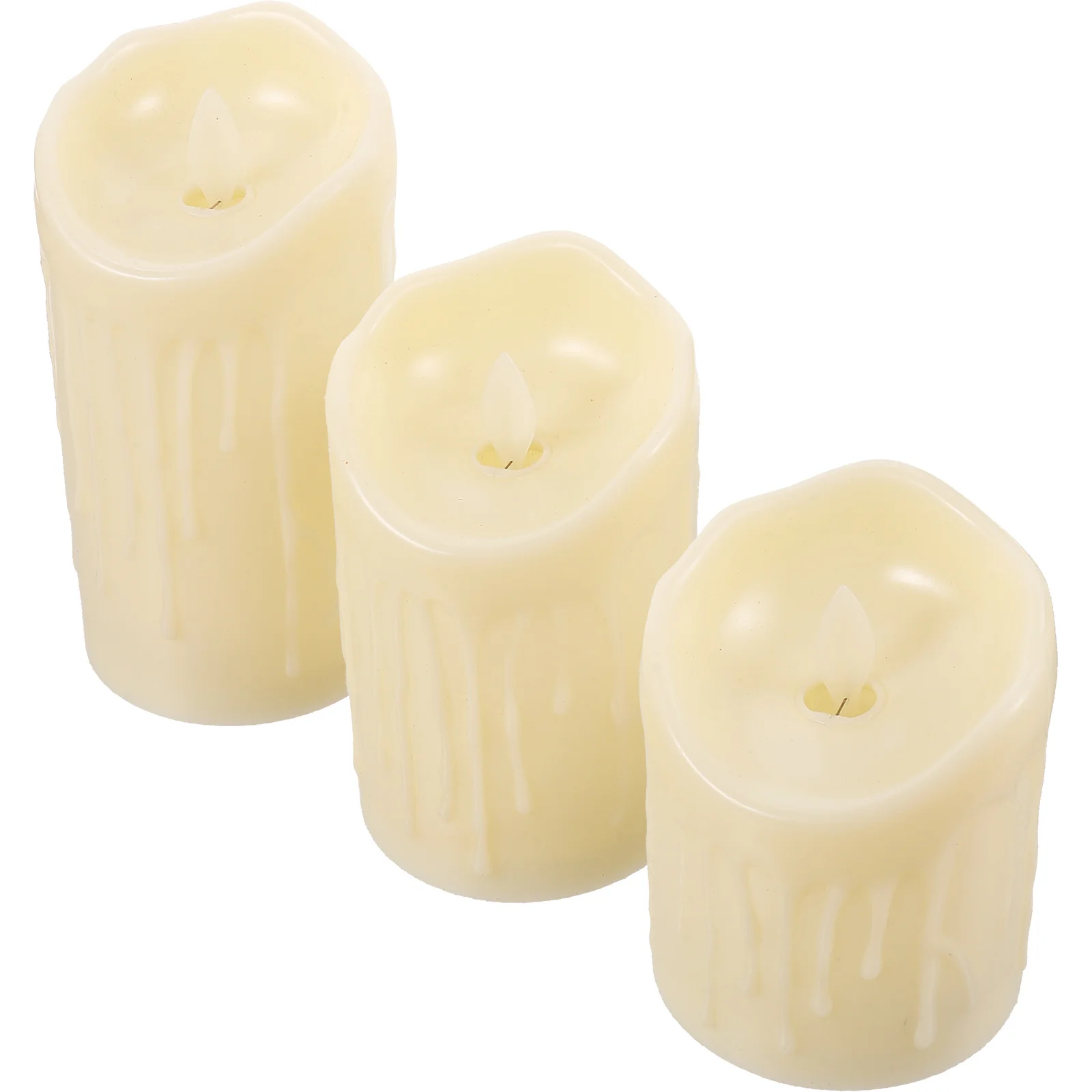 

Electric Light Flameless Candles House Decorations Home Three Piece Suit Paraffin Party