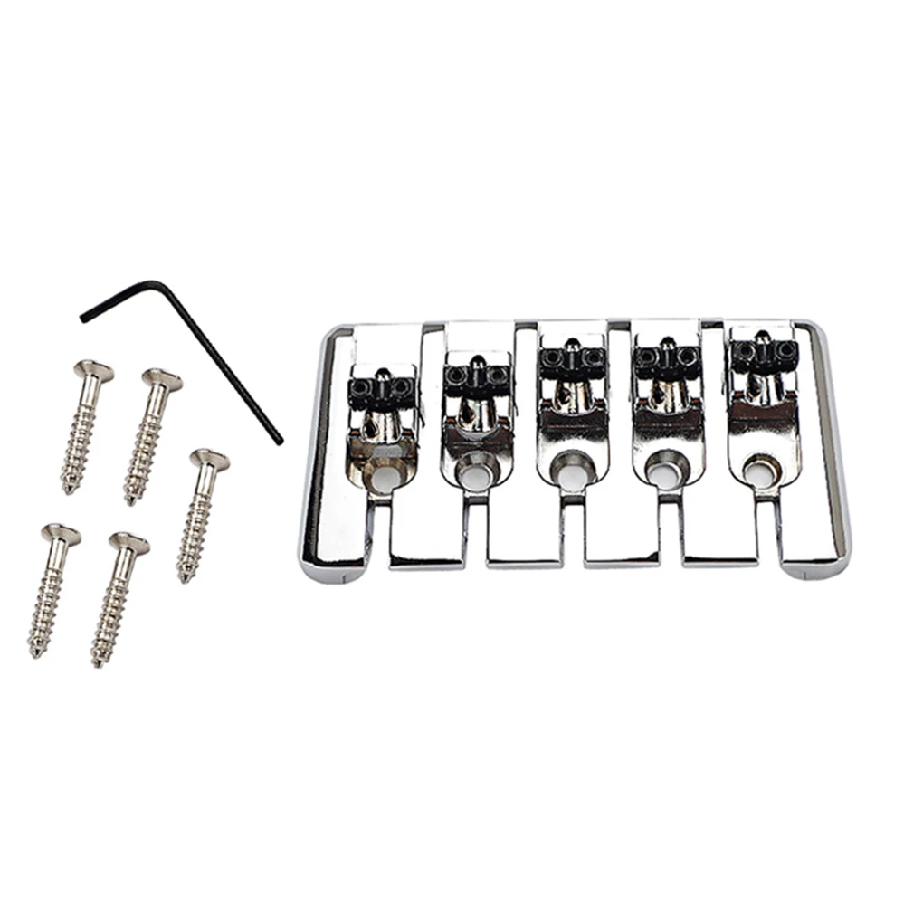 

Guitar Bridge Set Bridges with Screws and Spanner Elaborate Sturdy Stable Replacement Accessories Universal Electric Bass Parts