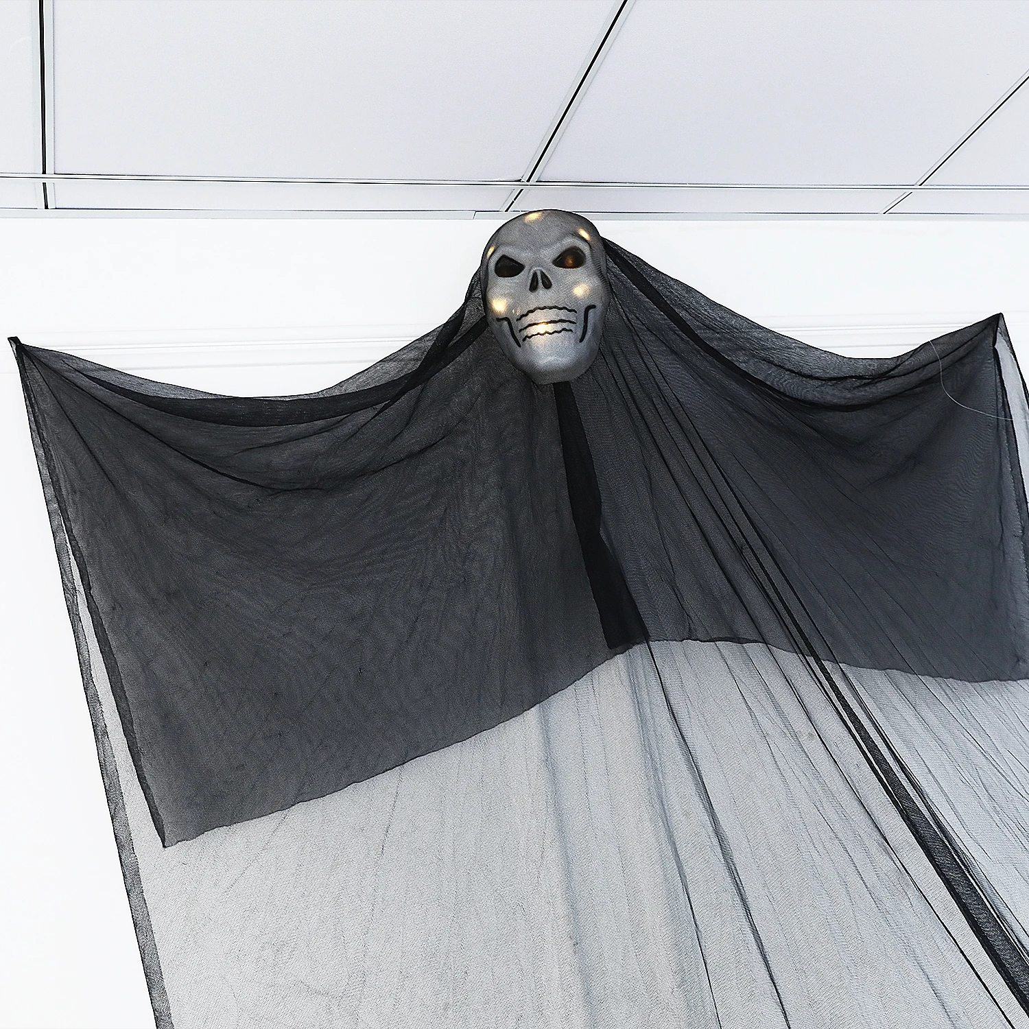 Подвеска в виде черепа на Хэллоуин сетчатая кукла-призрак украшение для дома и