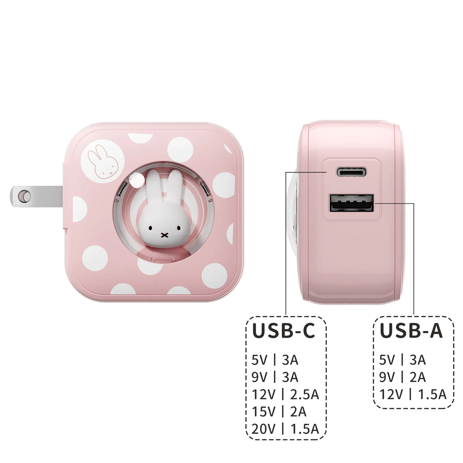 MIPOW &amp Miffy складное зарядное устройство адаптера питания