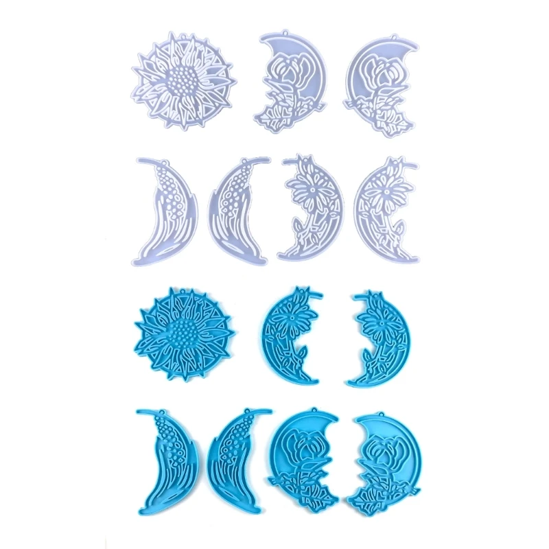 

41XC Moonflower Resin Silicone Mold Wall-Art Decor Mold Wall Hangings Resin Mold