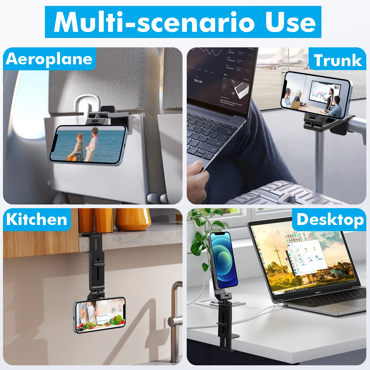 Портативный держатель для телефона в самолете универсальный магнитный дорожный