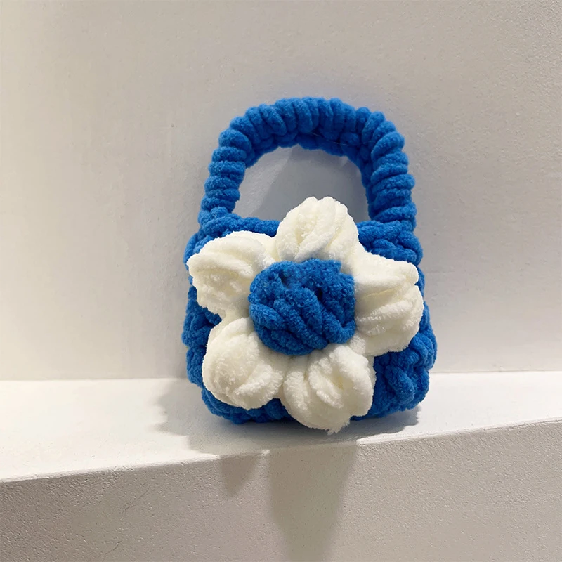 

Вязаный крючком чехол для наушников сумка карманная сумочка мини цветок подарок Аксессуары Детская сумочка