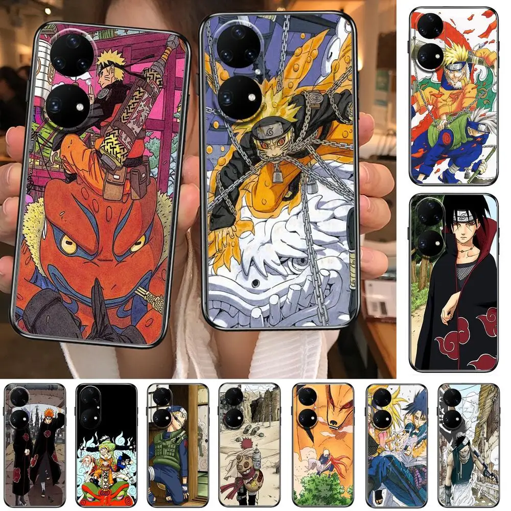 

Naruto comic anime Phone Case For Huawei p50 P40 p30 P20 10 9 8 Lite E Pro Plus Black Etui Coque Painting Hoesjes comic fas