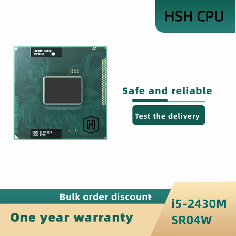 Процессор Intel Core i5-2430M i5 2430M SR04W 2,4 ГГц, двухъядерный, четырехпоточный, 3 МБ, 35 Вт, разъем G2 / rPGA988B