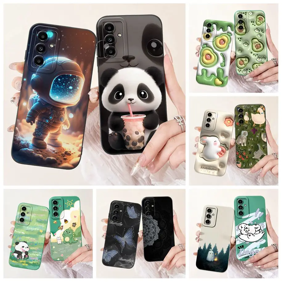 Чехол для Samsung Galaxy M14 M34 задняя крышка с милым рисунком панды астронавта объектива