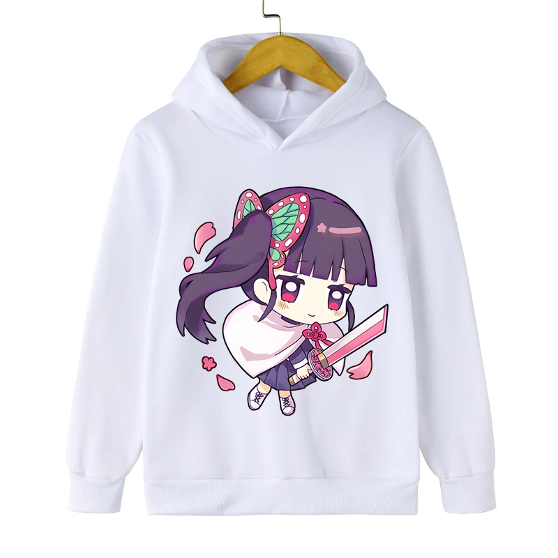 

Толстовка с капюшоном для девочек и мальчиков из сериала «Демон убийца», Kawaii Tsuyuri Kanawo Sudadera, модные комиксные толстовки в стиле Харадзюку, детская одежда