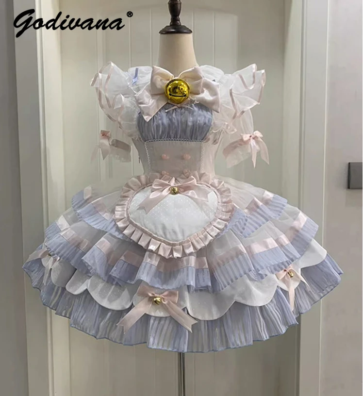 Женское платье-рубашка с коротким рукавом милое платье в стиле колокольчика