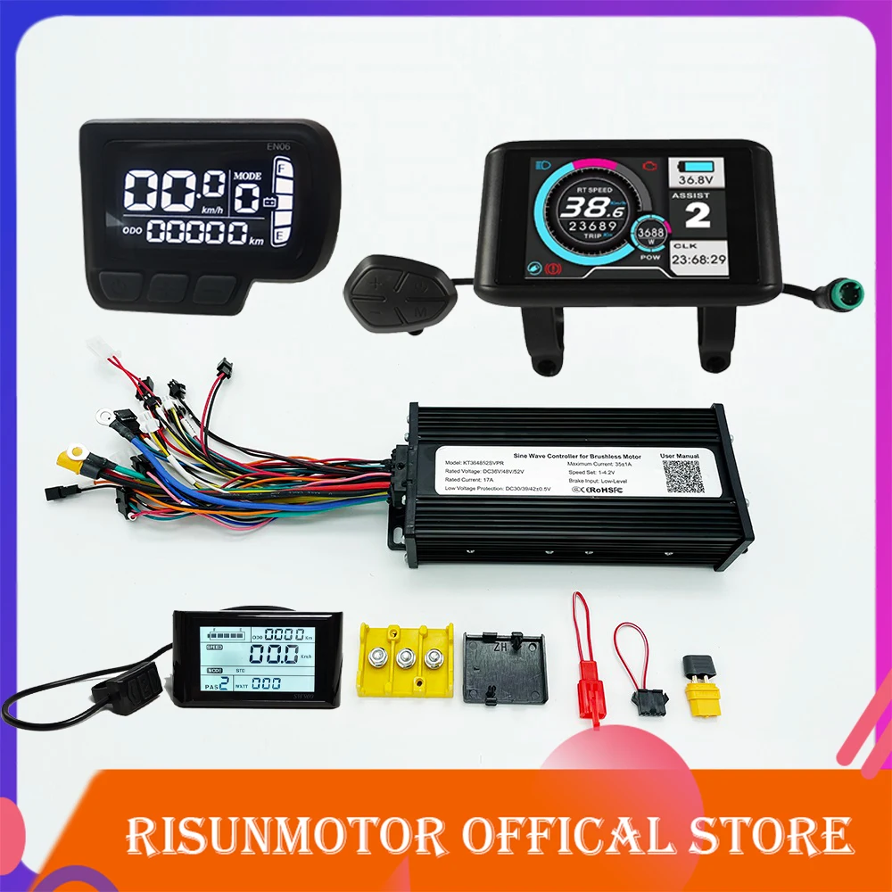 

36V-52V 1000W-1500W 35A 45A 48V-72V 45A 3-Mode Sine Wave Ebike Motor and Speed Controller with UKC1
