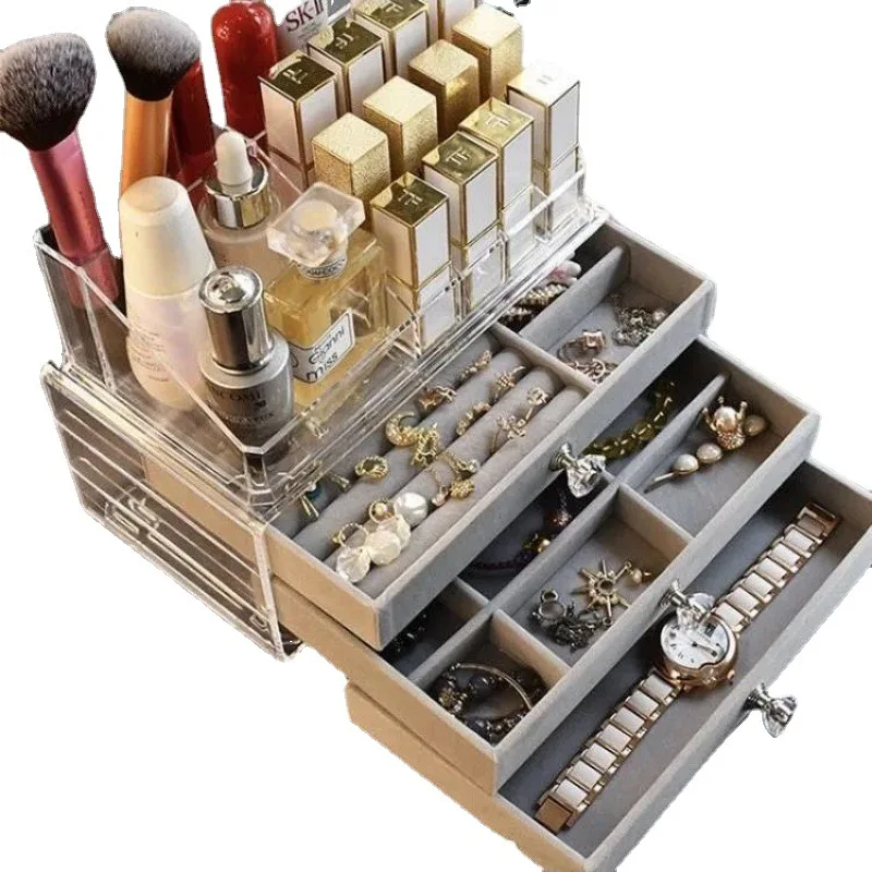 

Earring Necklace Storage Box Three-Layer Hand Jewelry Storage Jewelry Box 2023 Home And Daily Jewelry Storage Ring