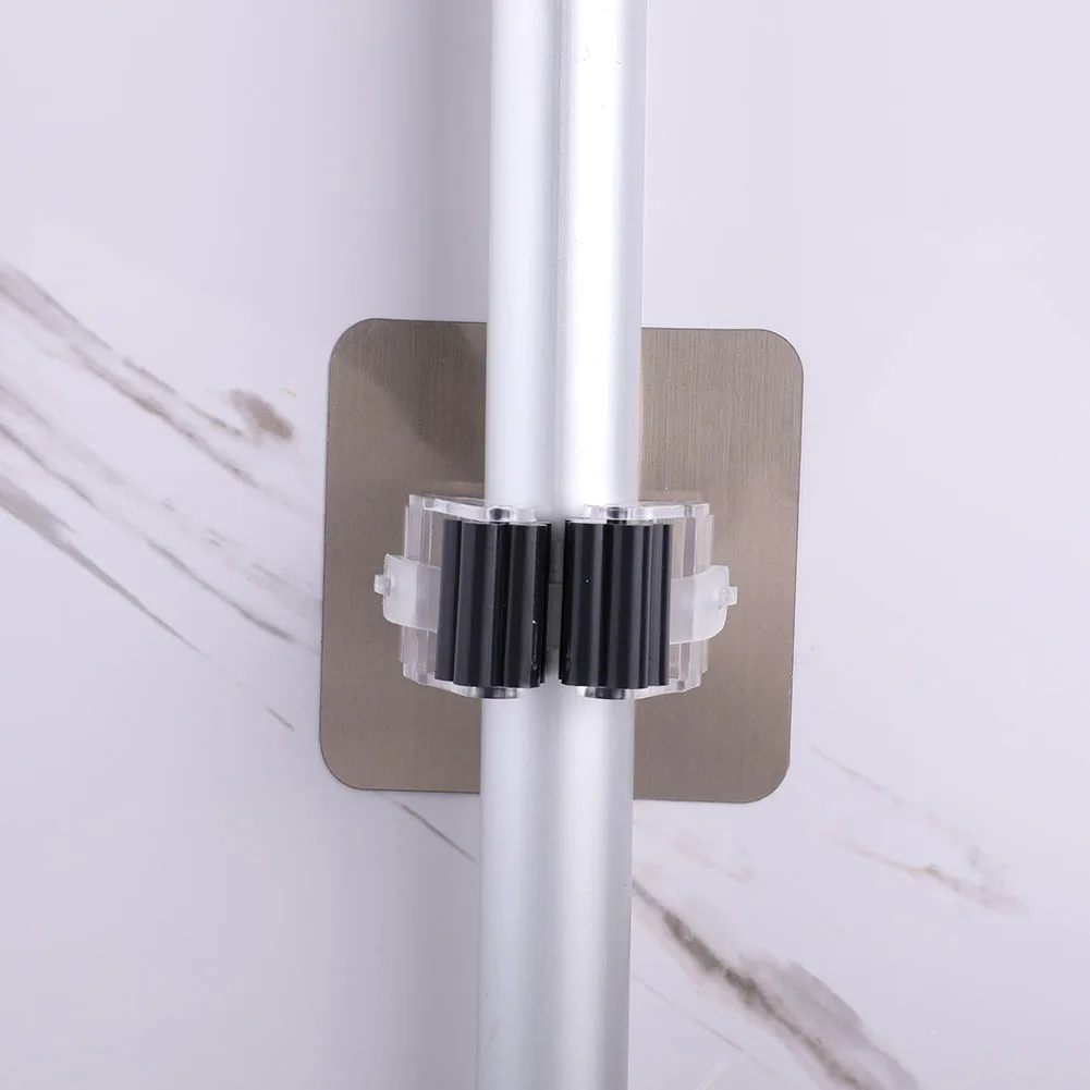 

Adhesive Multi-Purpose Hooks Brush Broom Hanger Hook Traceless Self-adhesive Storage Hanger for Kitchen Bathroom