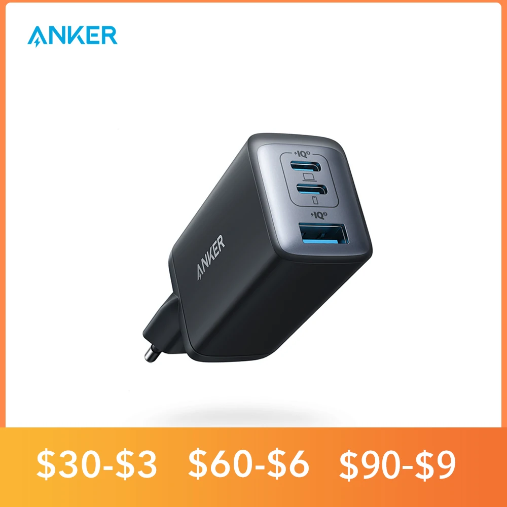Cena Anker ładowarka 735 Typ C ładowarka (Nano II 65W) PPS 3-Port Szybka ładowarka Usb C Dla MacBook Pro Dla Iphone'a 12/iphone 13 Dla Xiaomi