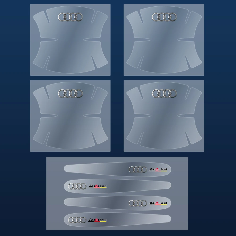 Защитная пленка для дверных ручек автомобиля аксессуары Audi S Line A4 B8 B7 A3 8P 8V A6 C7 C6 Q5 8R