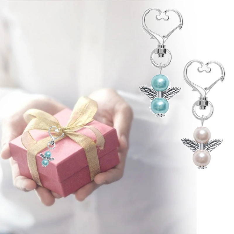 

Fashion Angel Favor Keychains 10 Pieces/Set Hanging Pendant Charms Guest Return Kit Car for KEY Ring for Bridal S