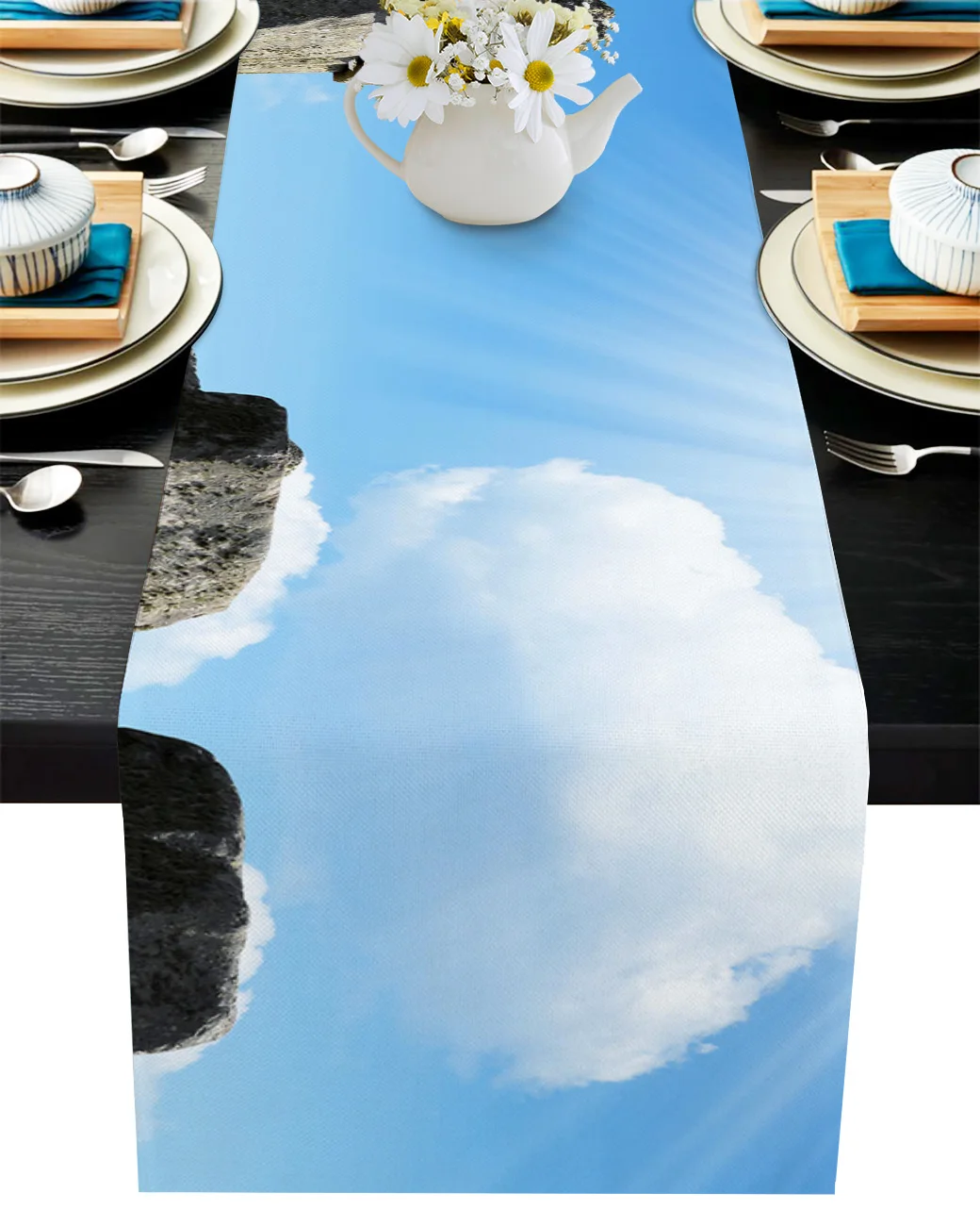 

Monument Uk Blue Sky Sun Wedding Table Decoration Coffee Table Decor Dinner Table Decoration Table Runner Luxury