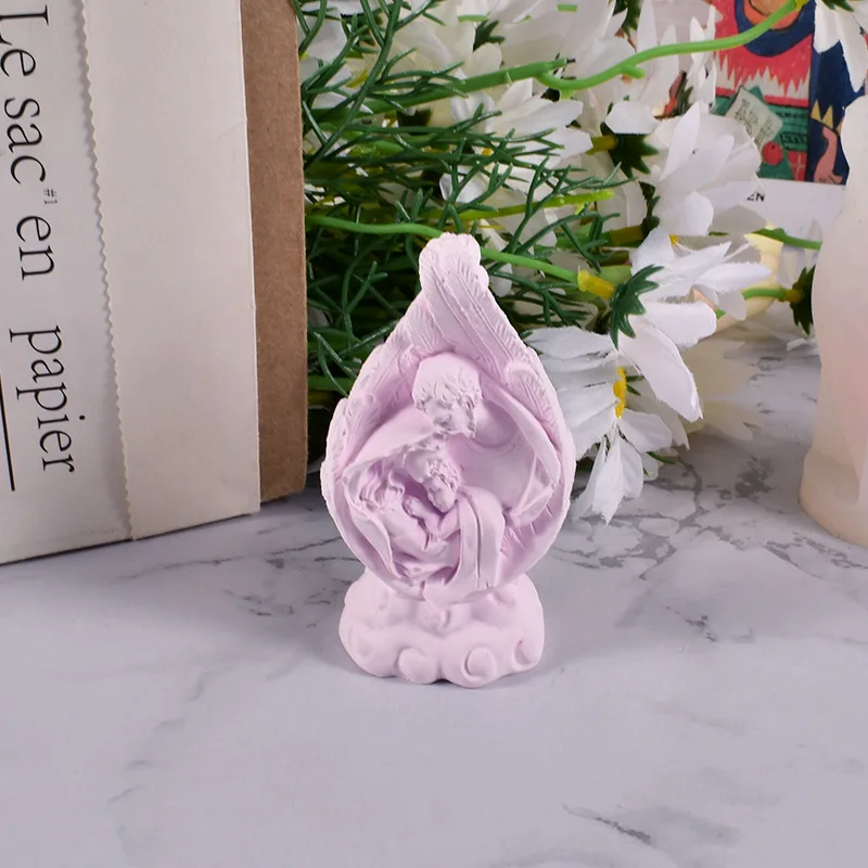 Rose Angel Boy and Girl Silicone Mold Gypsum form DIY Handmade Plaster Candle Ornaments Handicrafts Mold Hand Gift Making images - 6