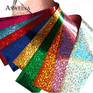 Набор голографической фольги для ногтей, 16 шт., 20 х4 см