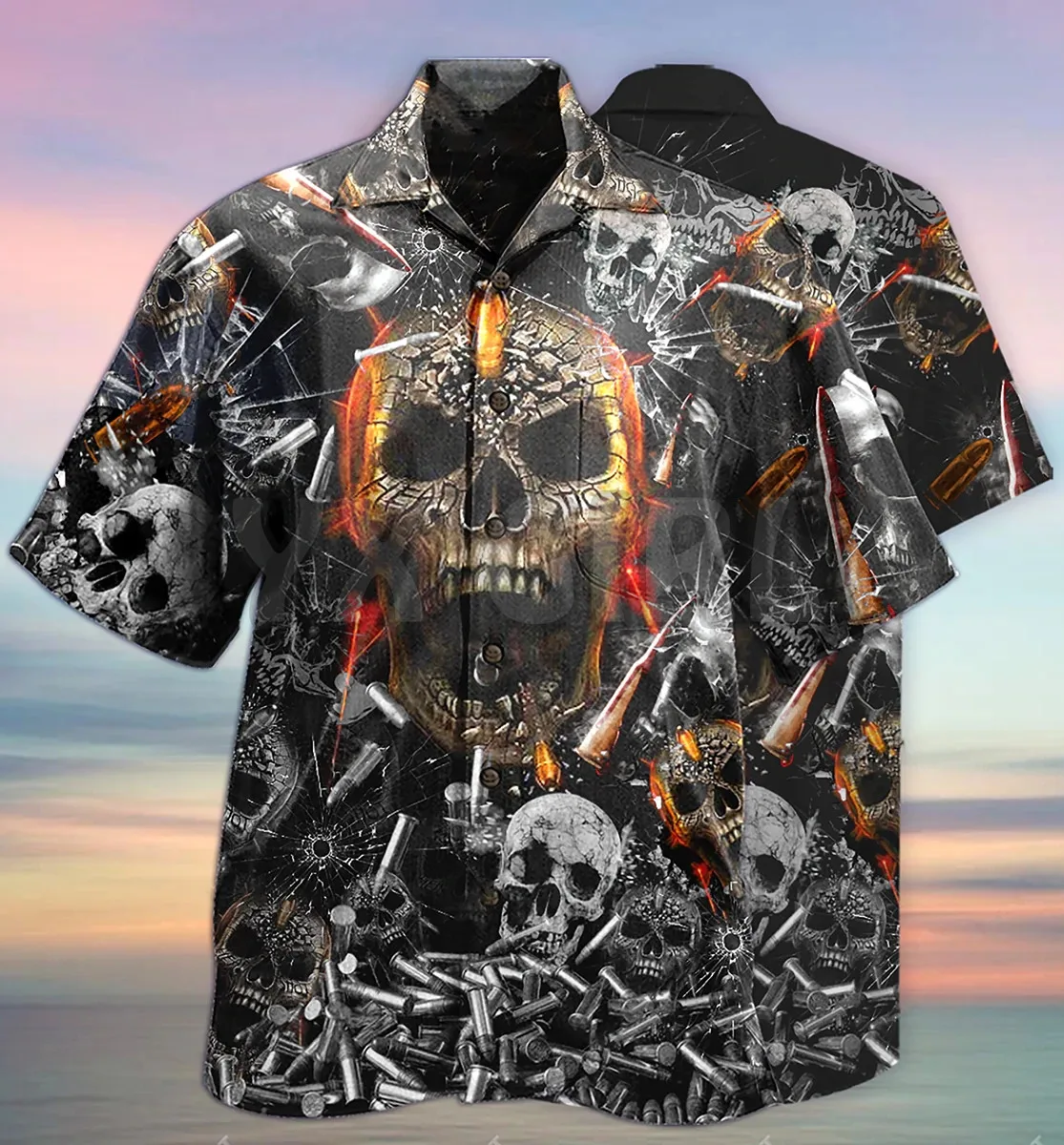 Pirates Skull 3D All Over Printed Hawaiian Shirt Men's For Women's Harajuku Casual Shirt Unisex
