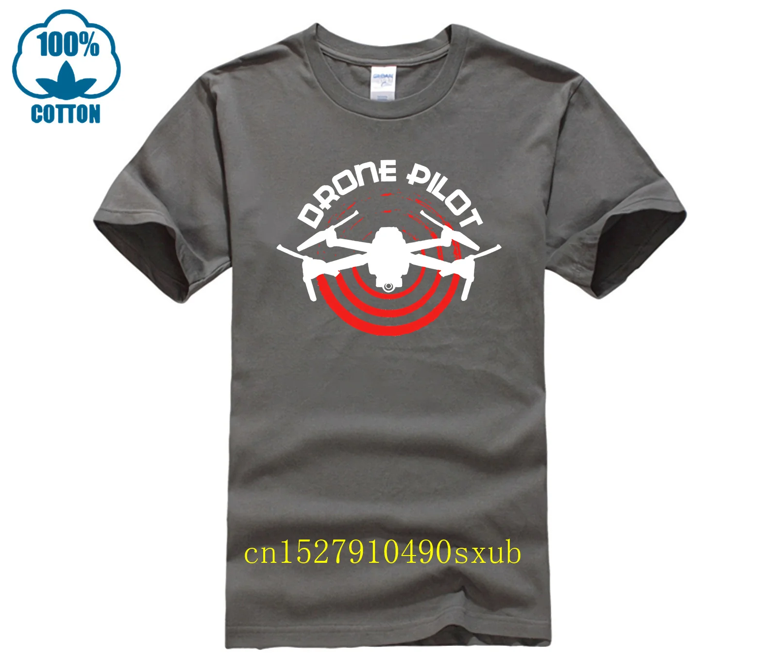 Фото Dji Professional Pilot Drone Red Logo Классическая новейшая черная популярная бейсбольная футболка мужская №4