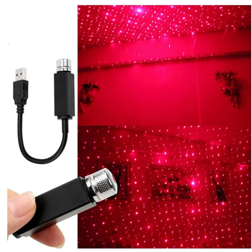 USB светодиодный вращающийся проектор Звездное небо Ночная лампа Романтический