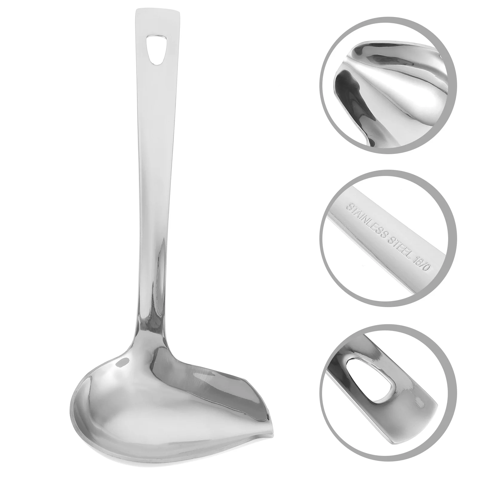 

Spoon Oil Ladle Soup Kitchen Utensil Spoons Handle Filter Straining Scoop Separator Chocolate Strainerseparated Steel Stainless