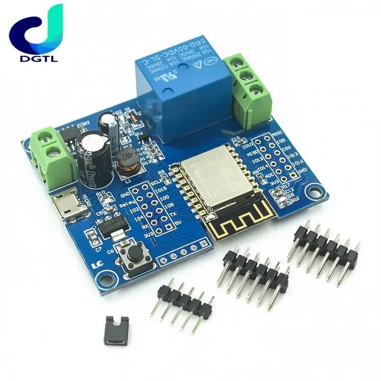 Блок питания DC5-80 В ESP8266 WiFi одноканальный релейный модуль ESP-12F плата разработки