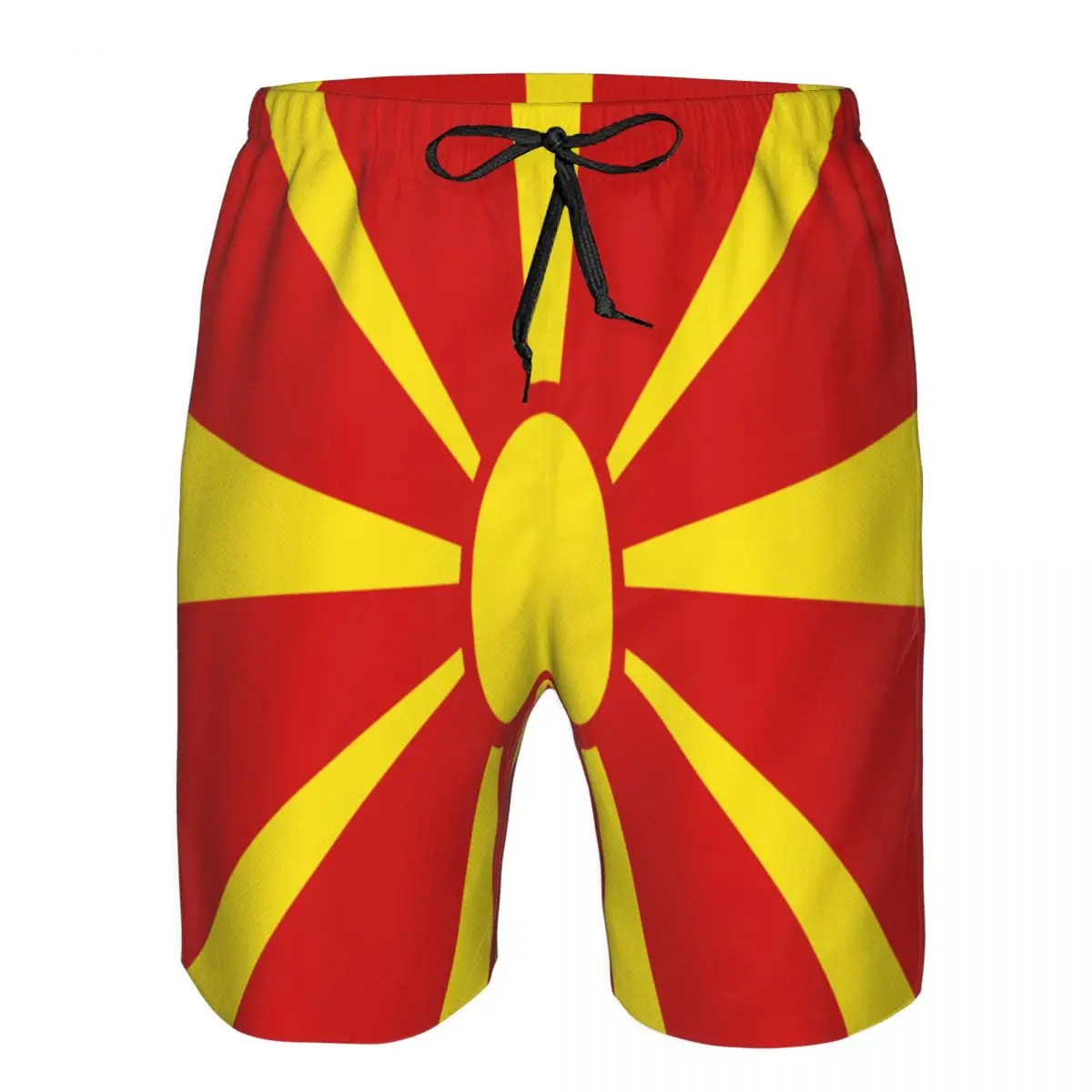 

Летний пляжный купальник, Мужской Быстросохнущий купальник с флагом Северной Македонии, дышащий купальник, пляжные шорты, сексуальный мужской купальник