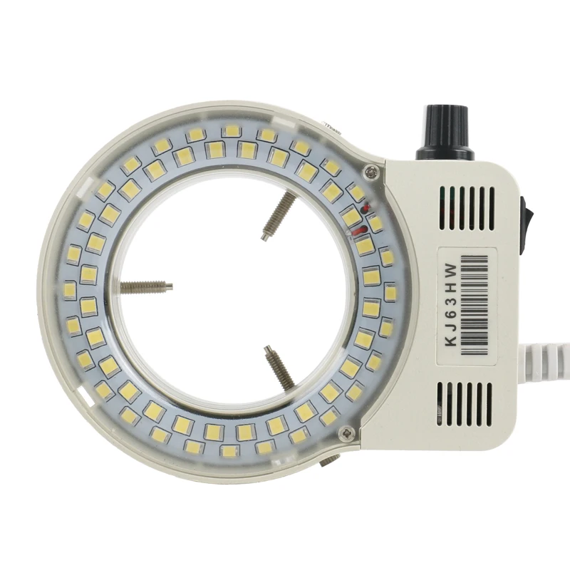 

Регулируемая светодиодная кольцесветильник лампа SMD, 56 светодиодный одов, диммер для промышленного стереомикроскопа, видеокамеры