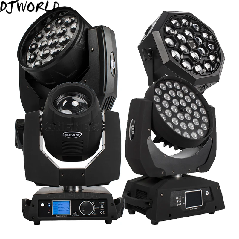 

19x15W Zoom Led Lights Moving Head 7R Beam light 18x12W Bee eye Par lights Projector DJ Disco Party Stage Ball Stage Lighting