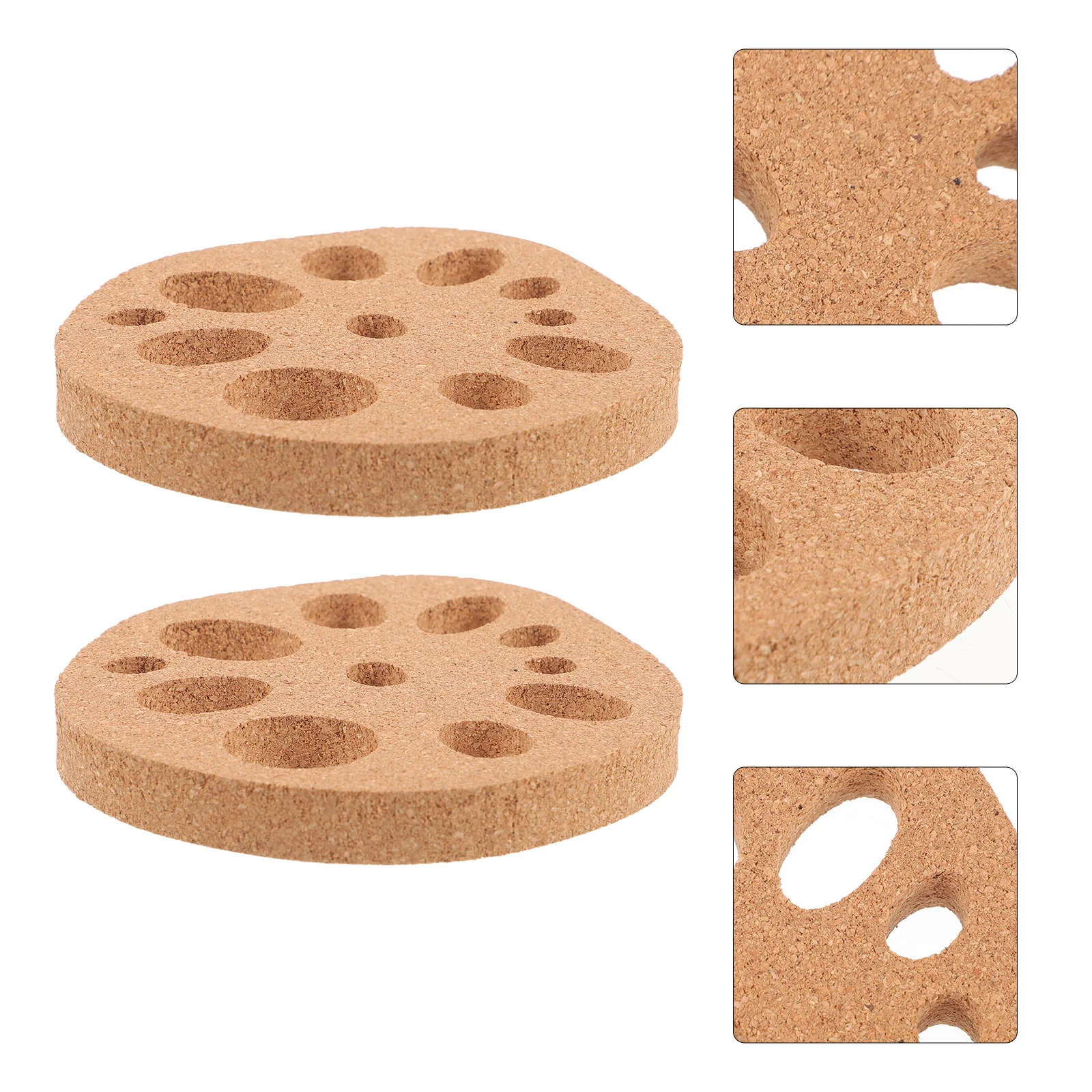 

2 Pcs Cork Coasters Restaurant Cup Holder Mat Water Proof Pad Cups Placemats