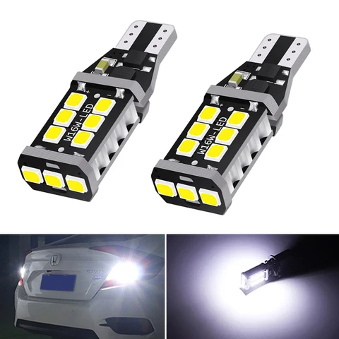 2 шт., суперъярсветодиодный светодиодные лампы T15 W16W, 15SMD 2835 921, Canbus