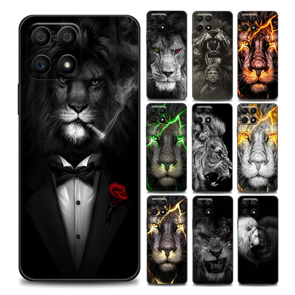 Phone Case for Honor 8X 9X Play 9A 20 21i 30i 50 60 X8 Nova 8i 9 SE Y60 Magic4 Pro Lite TPU Case Cover Fashionable The Lion