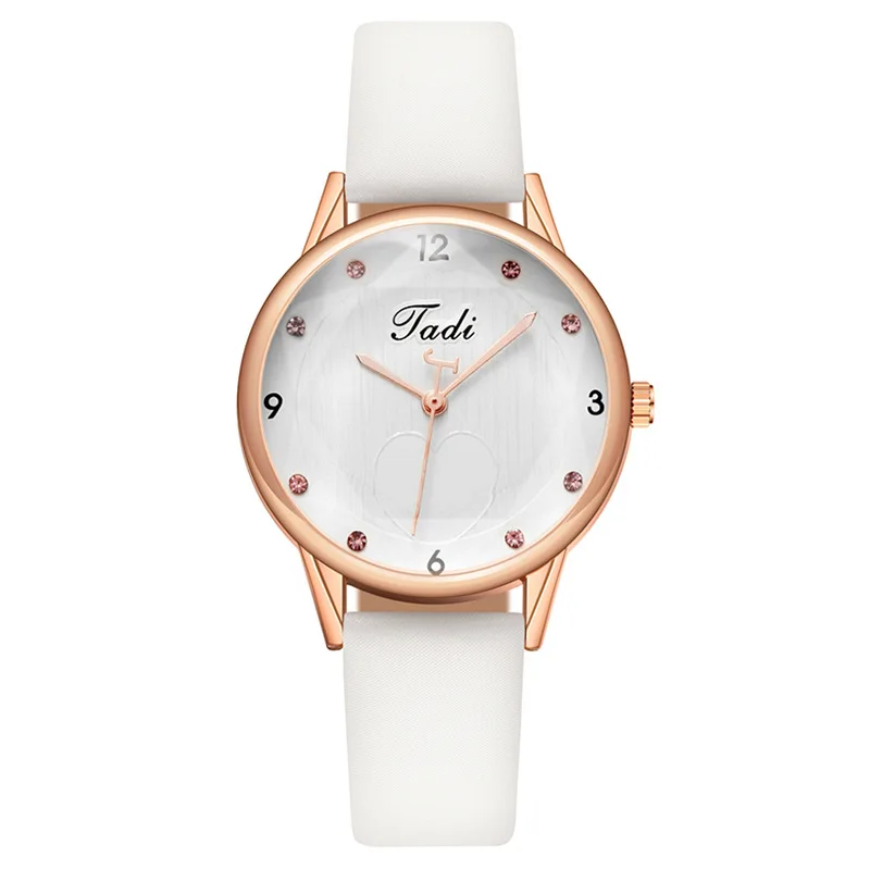 

Fashion Round Quartz Stainless Dial Casual Wrist Watches Leather Strap Fashionable Clock Waterproof Wristwatch for Women