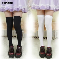 sexy cute women over knee thigh high velvet stocking japan jk uniform school lolita girl over knee long stocking
