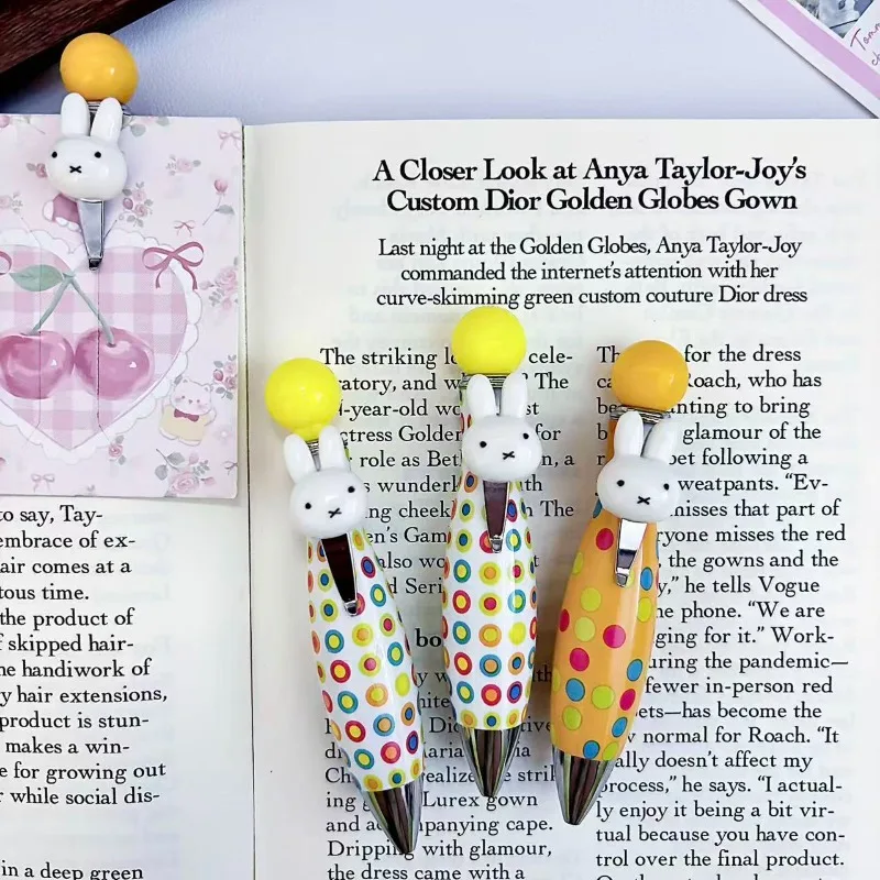 Фото Аниме-ручка Miffy: шариковая, гелевая, с кнопочным механизмом, для подписи, красивая, мультяшная, хит продаж, оптом, практичная, отличный подарок №1