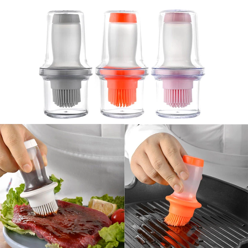 

Kitchen Accessorie Silicone Oil Brush Oil Bottle Barbecue Grill Oil Brush Baking Pastry steak Liquid BBQ Tool Oil Brushes Bakin