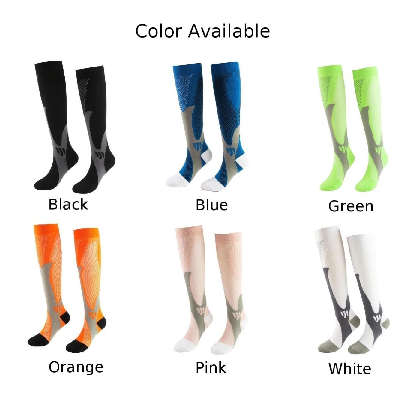 Для бега езды на велосипеде носки с варикозным расширением вен для зеленые