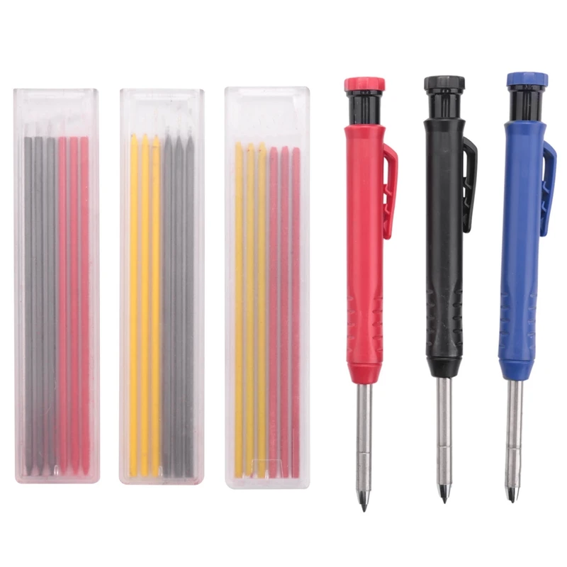 

Карандаш Плотницкий со встроенной точилкой, 3 шт., 18 стержней