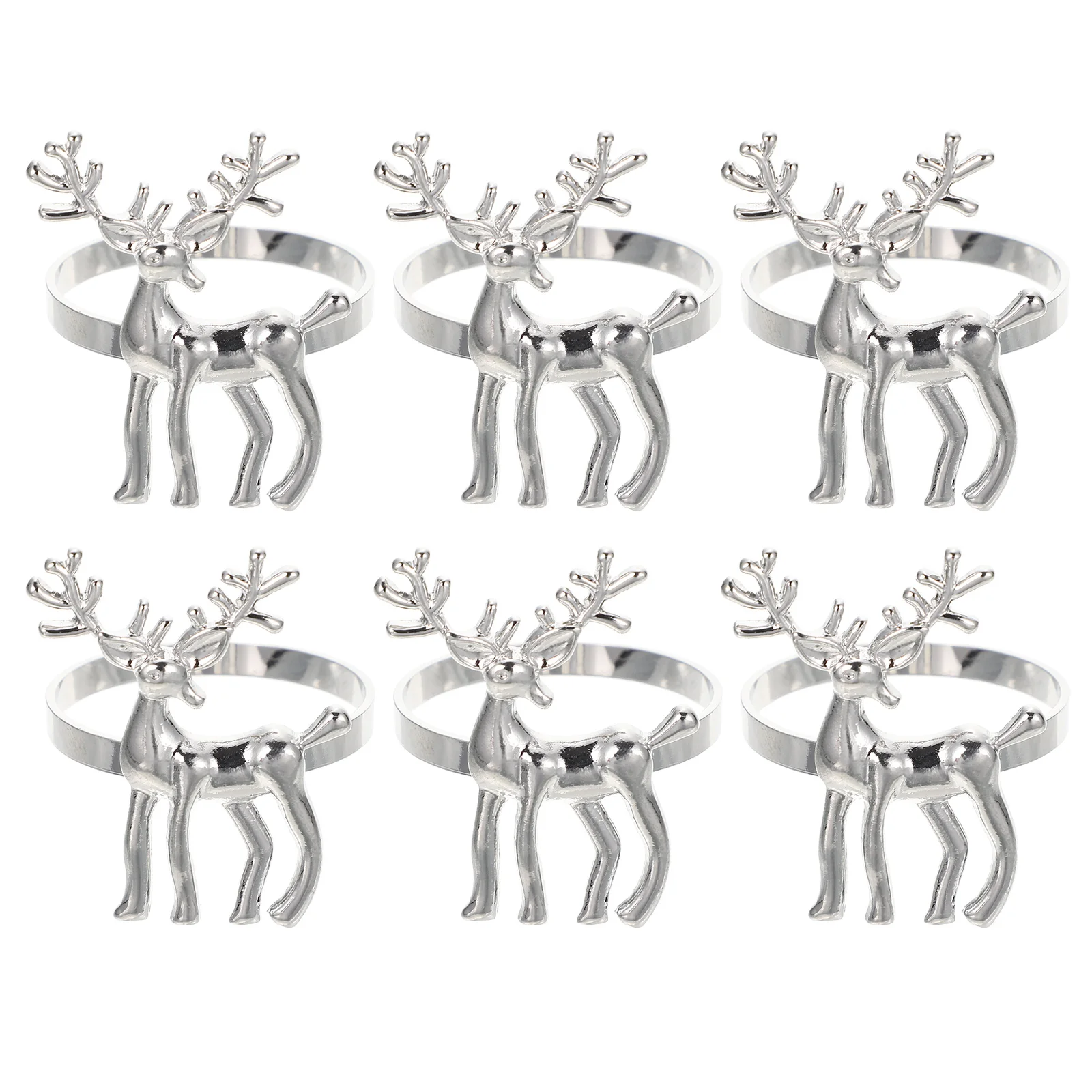 

Napkin Rings Christmas Ringbuckles Holder Holders Table Holiday Party Elk Reindeer Deer Set Alloy Metal Buckle Dinner Serviette
