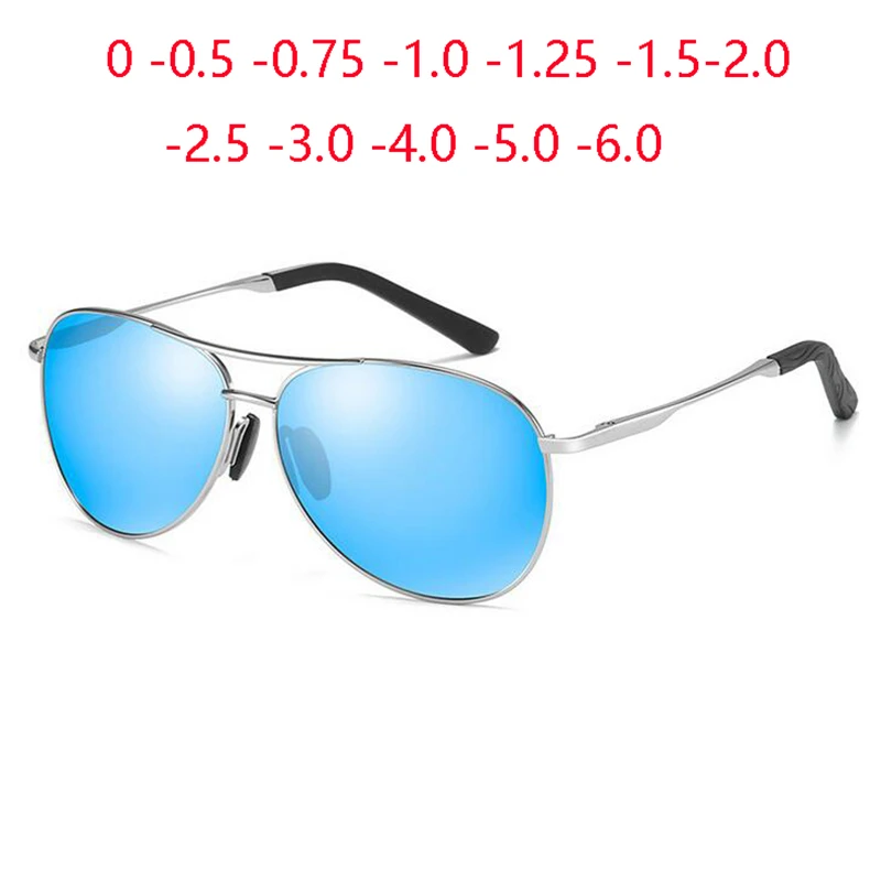 Gafas de sol polarizadas para hombre, lentes coloridas para miopía, graduadas, ovaladas, de 0 a 0,5, 0,75 a 1,0, 6,0 a 2588